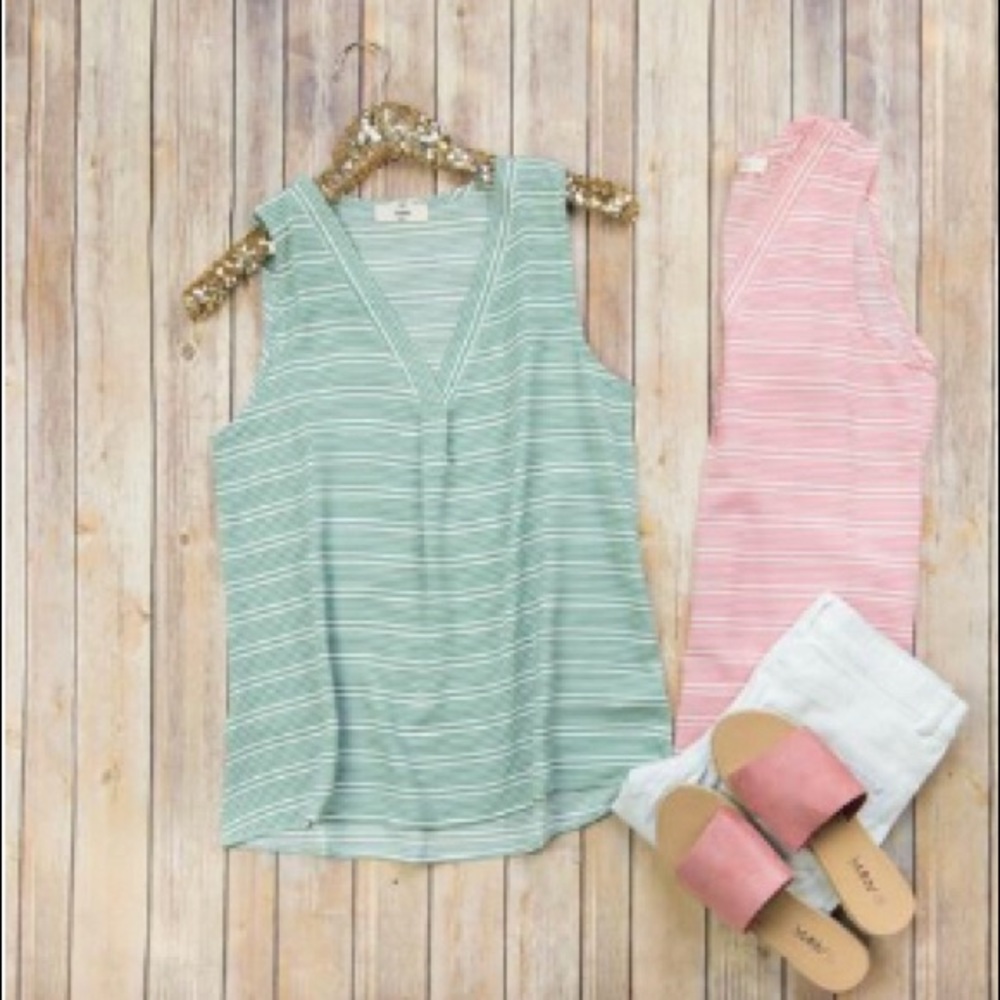 NWOT striped sleeveless top